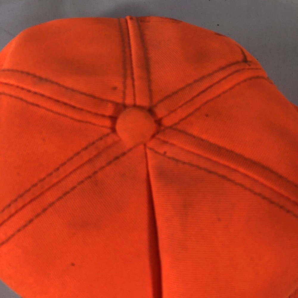 VINTAGE PRIME DESIGN SERVICES HAT CAP SNAPBACK NEON ORANGE USA MADE TRUCKER OSFM - Picture 4 of 14